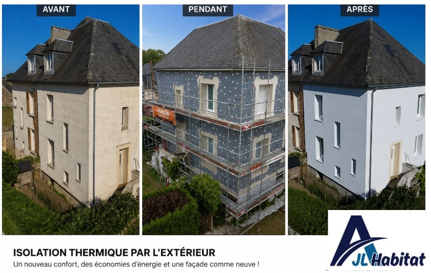 Rénovation façade et isolation extérieure à Thury-Harcourt-le-Hom