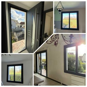 Montage de réalisations de menuiserie extérieure en Normandie : pose de fenêtres et portes, finitions soignées AJL HABITAT.